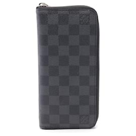 Louis Vuitton-Louis Vuitton Zippy Wallet Damier Graphite N63095-Black