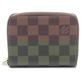Louis Vuitton-Louis Vuitton Zippy Coin Purse Wallet Brown N63070-Brown