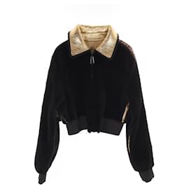 Fendi-Fendi Shearling Jacket Black/Gold-Other