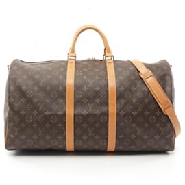 Louis Vuitton-Louis Vuitton Keepall Bandouliere 55 Boston Bag M41414-Brown