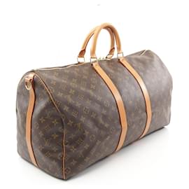 Louis Vuitton-Louis Vuitton Keepall Bandouliere 55 Boston Bag M41414-Brown
