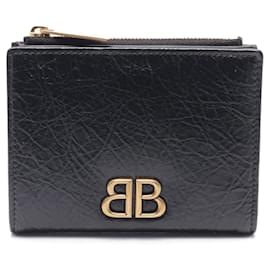 Balenciaga-Balenciaga Monaco Bifold Wallet Leather-Black