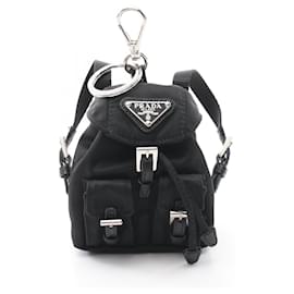Prada-Prada Nylon Saffiano Leather Charm-Black