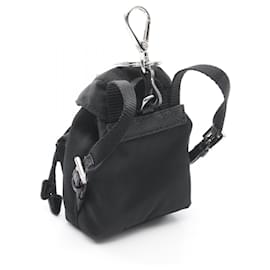 Prada-Prada Nylon Saffiano Leather Charm-Black