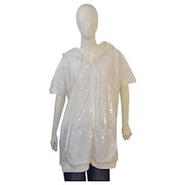FAITH CONNEXION Taille S - Haut de robe en soie noire à bord brut - En vente sur France