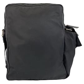 Prada-Prada Nylon Tessuto Triangle Logo Crossbody Bag-Black