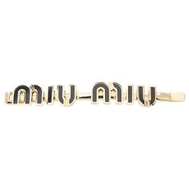 Accessorio placcato oro Miu Miu 5IF1462F6TF0002 Nero