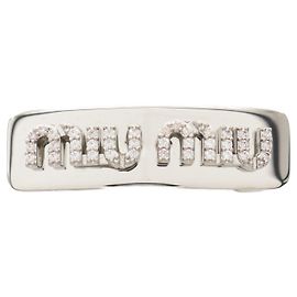 Miu Miu Stainless Steel Rhinestone Barrette Other