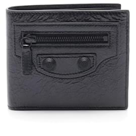 Balenciaga-Balenciaga LE CAG Leather Wallet Black-Black