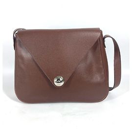 Hermès Bolsa de Ombro Hermes Christine Flap Marrom