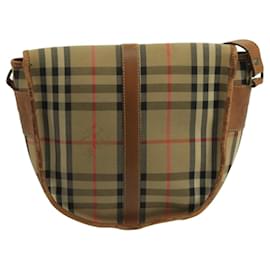 Autre Marque-Burberrys Nova Check Shoulder Bag Canvas Beige Auth 102581-Beige