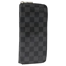 Louis Vuitton-LOUIS VUITTON Damier Graphite Zippy Wallet Vertical N63095 LV Auth bs19927-Damier ebene