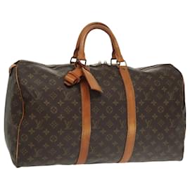 Louis Vuitton-LOUIS VUITTON Monogram Keepall 50 Boston Bag M41426 LV Auth 103170-Monogram