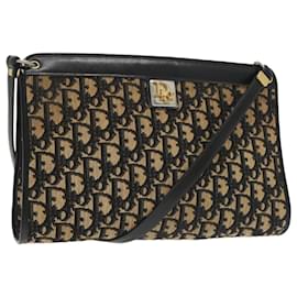 Christian Dior-Christian Dior Trotter Canvas Shoulder Bag Navy Auth 101511-Navy blue