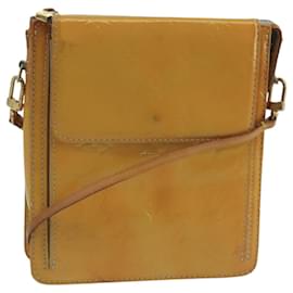 Louis Vuitton-LOUIS VUITTON Monogram Vernis Motto Accessory Pouch Gris M91030 LV Auth 103440-Grey