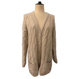 Malo Kardigan aus dreifädigem Kaschmir Beige