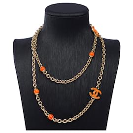 Chanel-CHANEL CC Jewelry in Orange Metal - 102299-Orange