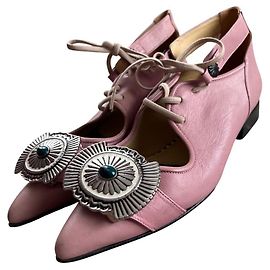 Ballerines à bout pointu Toga Pulla Rose Cuir Rose