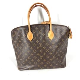 Louis Vuitton-Louis Vuitton Monogram Lockit MM Handbag-Brown,Monogram