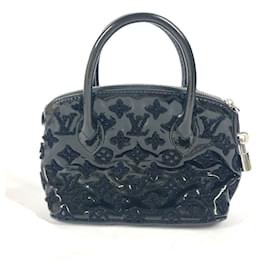 Louis Vuitton-Louis Vuitton Monogram Vernis Lockit BB Bouclette Handbag-Black