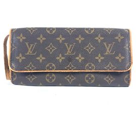 Louis Vuitton Monogram Pochette Twin GM Tasche Braun Monogramm