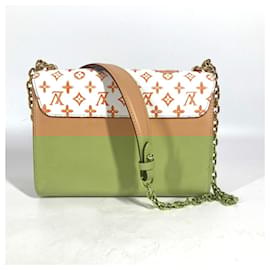 Louis Vuitton-Louis Vuitton Monogram Catgram Cat Sack Twist MM Chain Bag-White,Monogram