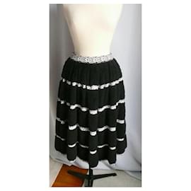 Chanel-CHANEL long dancer skirt black TBE T36 WINTER 2019 EXCELLENT CONDITION-Black