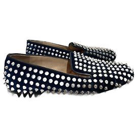 CHRISTIAN LOUBOUTIN Mules und Clogs T.EU 38.5 Samt Blau