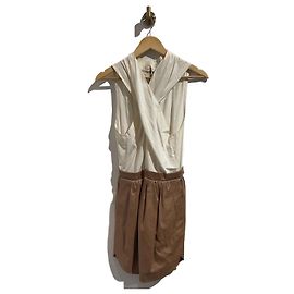Vestido CARVEN T.Internacional L Algodón Beige