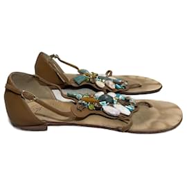 Sandali GIUSEPPE ZANOTTI T.EU 38.5 Pelle Cammello