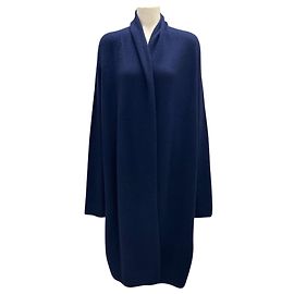 Le cardigan duster en cachemire ouvert de The Row Navy Bleu Marine
