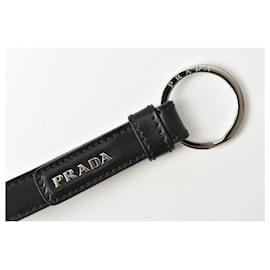 Prada-Prada Leather/Metal Keyring/Keychain/Bag Charm 2PP154070F0002-Black