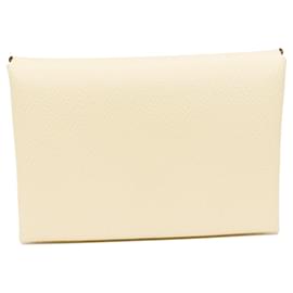Hermès-Hermes Calvi Duo Card Case Epsom-Silvery,Metallic