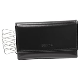 Prada-Prada 6 Key Case Vitelobox Calf Nero Black M25U-Black