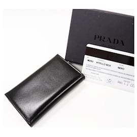 Prada-Prada 6 Key Case Vitelobox Calf Nero Black M25U-Black