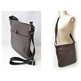 Loewe-Loewe Leather Shoulder/Messenger Bag Dark Brown-Brown