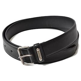 Yves Saint Laurent-Saint Laurent Smooth Leather Belt Black-Black