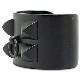 Hermès-Hermes Collier de Chien Cuff Bracelet Aluminum-Black