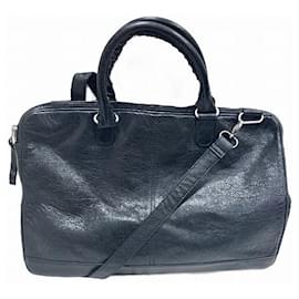 Balenciaga-Balenciaga Leather Bag Briefcase 298950-Black