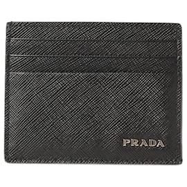 Prada-Prada Embossed Leather Card Case 2MC223-Black