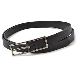 Yves Saint Laurent Saint Laurent Smooth Leather Belt Black Black