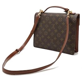 Louis Vuitton-Louis Vuitton Monogram Monceau 26 Clutch Handbag-Brown