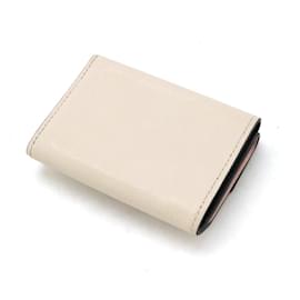 Louis Vuitton-Louis Vuitton Leather Portefeuille Lockmini Trifold Wallet-Brown,Beige
