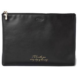 Tod's Soft Leather Clutch Bag Black Black
