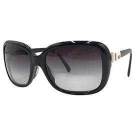 Gafas de sol de plástico con cinta Coco Mark de Chanel Negro