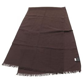 Cachecol Gucci de lã e seda com padrão GG 165904 Marrom