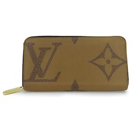 Louis Vuitton-Louis Vuitton Zippy Wallet Monogram Giant Reverse-Brown