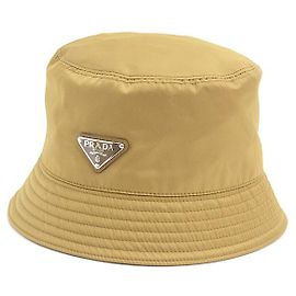 Prada Nylon Bucket Hat Brown Brown