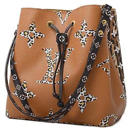 Bolsa Tote NeoNoe Monogram Jungle Louis Vuitton M44717 Marrom