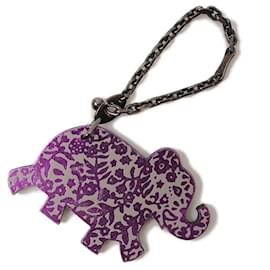 Hermès-Hermes Leather/Metal Bag Charm/Strap/Key Holder-Pink